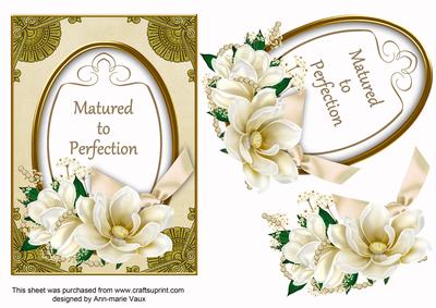 Cream Magnolia Matured to Perfection Oval 7x5in Step by Step