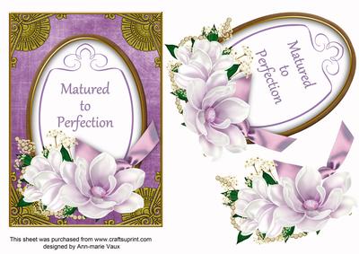 Lilac Magnolia Matured Perfection Oval 7x5in Step by Step