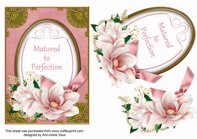 Pink Magnolia Matured Perfection Oval 7x5in Step by Step