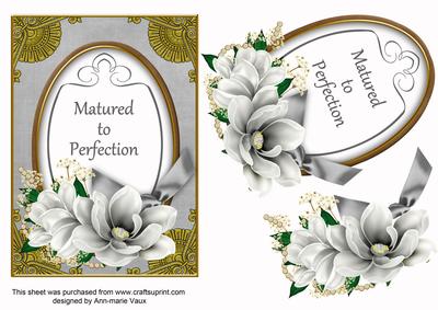 Silver Magnolia Matured Perfection Oval 7x5in Step by Step