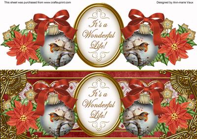 Red Robin Its a Wonderful Life Large Dl Decoupage