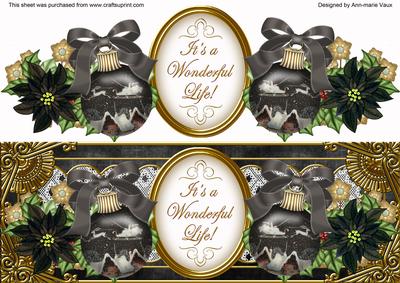 Black Night Its a Wonderful Life Large Dl Decoupage