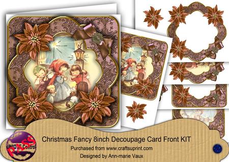 Nativity Scene Tea Christmas Fancy 8in Decoupage Cf Kit