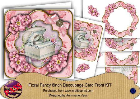 Pink Ring Box Blossom Fancy Picture 8in Decoupage Cf Kit