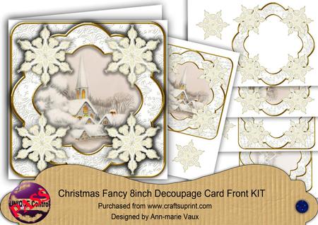 Ice Church Snowflake Fancy Picture 8in Decoupage Cf Kit