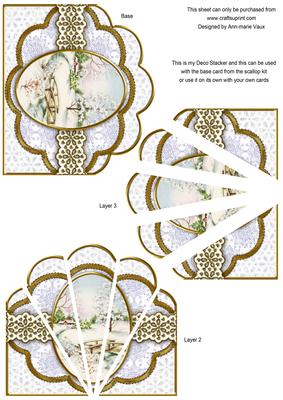 Pretty Snowscene Flake Anglaise Deco Stacker