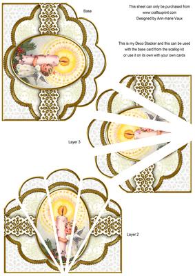 Candle Angel Flake Anglaise Deco Stacker