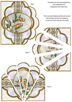Blue Tits Flake Anglaise Deco Stacker