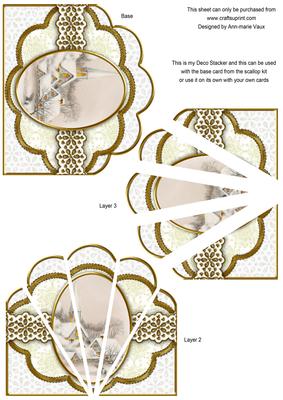 Ice Church Gold Flake Anglaise Deco Stacker