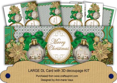 Winter Pub Merry Christmas Large Dl Card Kit