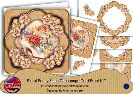 Shoe Fairy Peach Blossom Fancy Picture 8in Decoupage Cf Kit