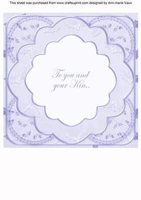 Pale Blue Holly Rosette You and Your Kin 8in Insert Panel