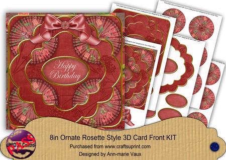 Dred Sweetpea Happy Birthday 3D Rosette 8in Card Front Kit