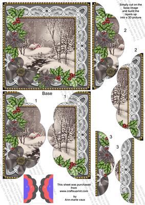 Black Winter Walk 5in Scalloped Side Stacker