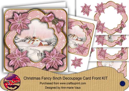 Pink Church Pink Poin Picture 8in Decoupage Cf Kit