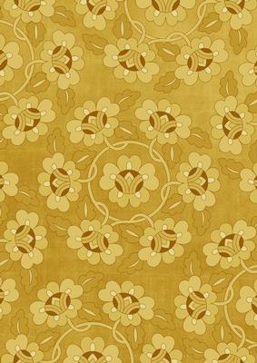Gold Oriental Lotus A4 Backing Paper