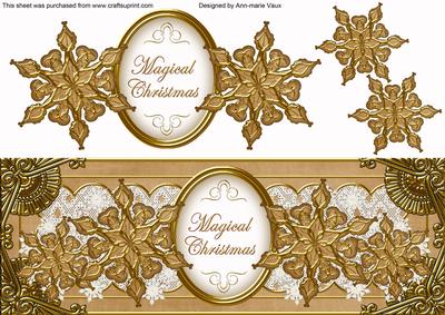 Vtea Goldflake Magical Christmas Large Dl Topper