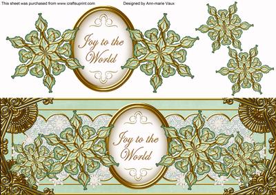 Mint Goldflake Joy to the World Large Dl Topper