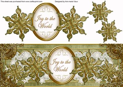 Olive Goldflake Joy to the World Large Dl Topper