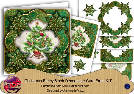 Elegant Tree Flake Fancy 8in Decoupage Cf Kit