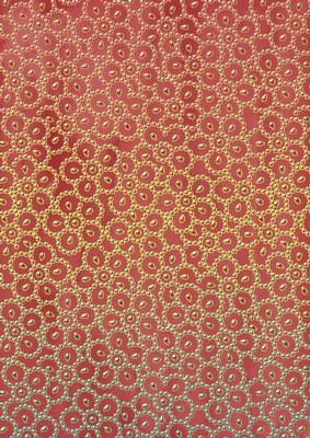 Red Gold Floral Beading A4 Backing Paper