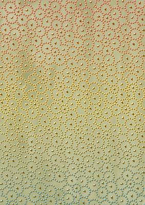 Olive Gold Floral Beading A4 Backing Paper
