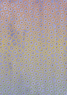 Blue Gold Floral Beading A4 Backing Paper