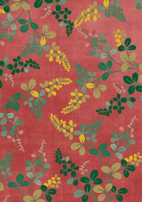 Dred Oriental Green Ferns A4 Backing Paper
