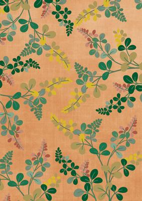 Borange Oriental Green Ferns A4 Backing Paper