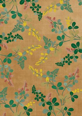 Vtea Oriental Green Ferns A4 Backing Paper