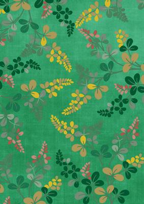 Dgreen Oriental Green Ferns A4 Backing Paper