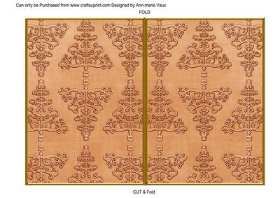 Borange Embossed Christmas Trees 7x5in Cut and Fold Card