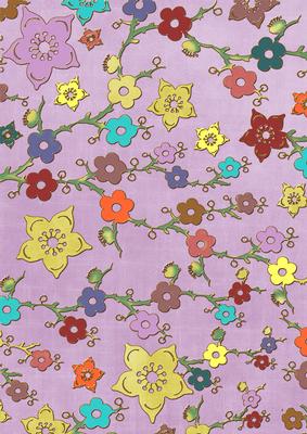 Lilac All Over Colour Cherry Blossom A4 Backing Paper