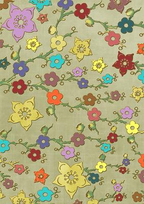 Olive All Over Colour Cherry Blossom A4 Backing Paper