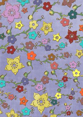 Blue All Over Colour Cherry Blossom A4 Backing Paper