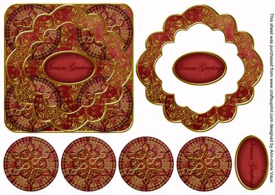 Dred Goldflake Seasons Greetings 3D Rosette Topper