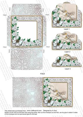 Ice Church Poin Mini Card Envelope Scallop Bottom Stacker