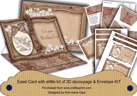 Wedding Shoe on Your Wedding Day 3D Easel Book Kit