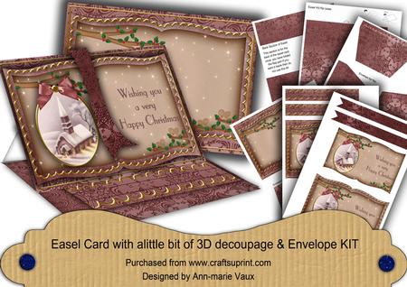 Plum Church Happy Christmas 3D Easel Book Kit