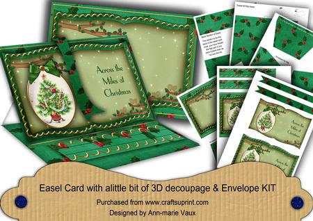 Elegant Tree Across Miles at Christmas 3D Easel Book Kit