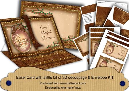 Snowy Village Magical Christmas 3D Easel Book Kit