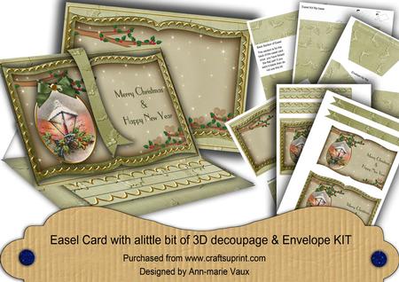Olive Lantern Merry Christmas & New Year 3D Easel Book Kit