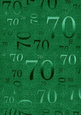 Dark Green 70 Birthday A4 Backing Paper