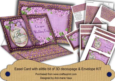 Lilac Ring Your Wedding Day 3D Easel Book Kit