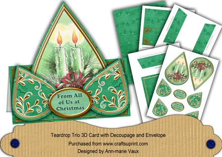 Candle Duo Green from All of Us Teardrop Trio Kit