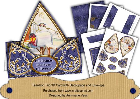 Snow Mail Christmas Has Been Delivered Teardrop Trio Kit