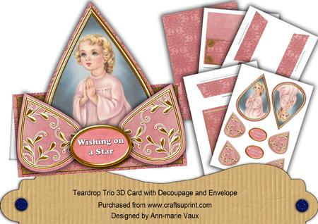 Preying Girl Pink Wishing on a Star Teardrop Trio Kit