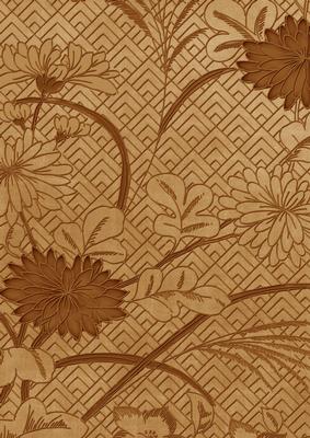 Vintage Tea Oriental Reeds A4 Backing Paper
