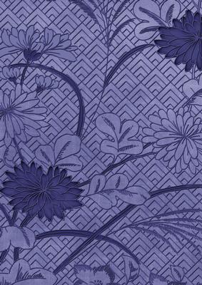 Dark Blue Oriental Reeds A4 Backing Paper