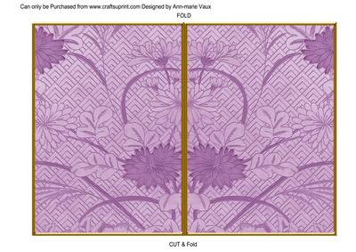 Lilac Oriental Reeds 7x5 Cut and Fold Card